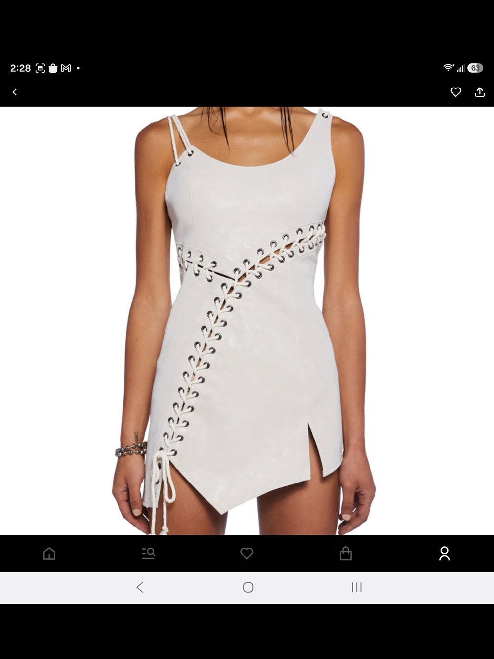 Dolls Kill White Lace-Up Eyelet Mini Dress